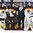 PLYMOUTH, MICHIGAN - APRIL 6: IIHF Tournament Chairman Frank Gonzalez presents the Top Three Player awards to Germany's Rebecca Graeve #9, Jennifer Harss #30 and Ivonne Schroder #13 following an 11-0 semifinal round loss to the U.S. at the 2017 IIHF Ice Hockey Women's World Championship. (Photo by Matt Zambonin/HHOF-IIHF Images)


